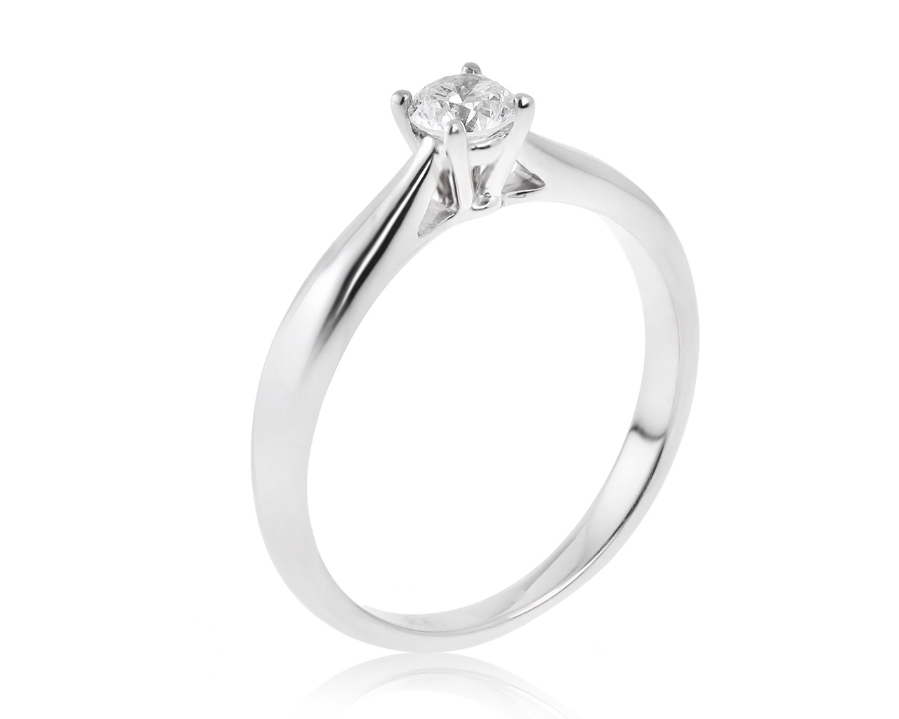 Достойное золотое кольцо с бриллиантом 0.24ct 050521/3