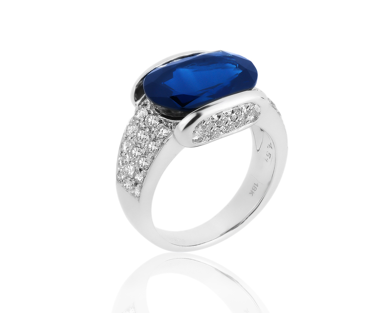 Прекрасное золотое кольцо с сапфиром 8.62ct 090419/21
