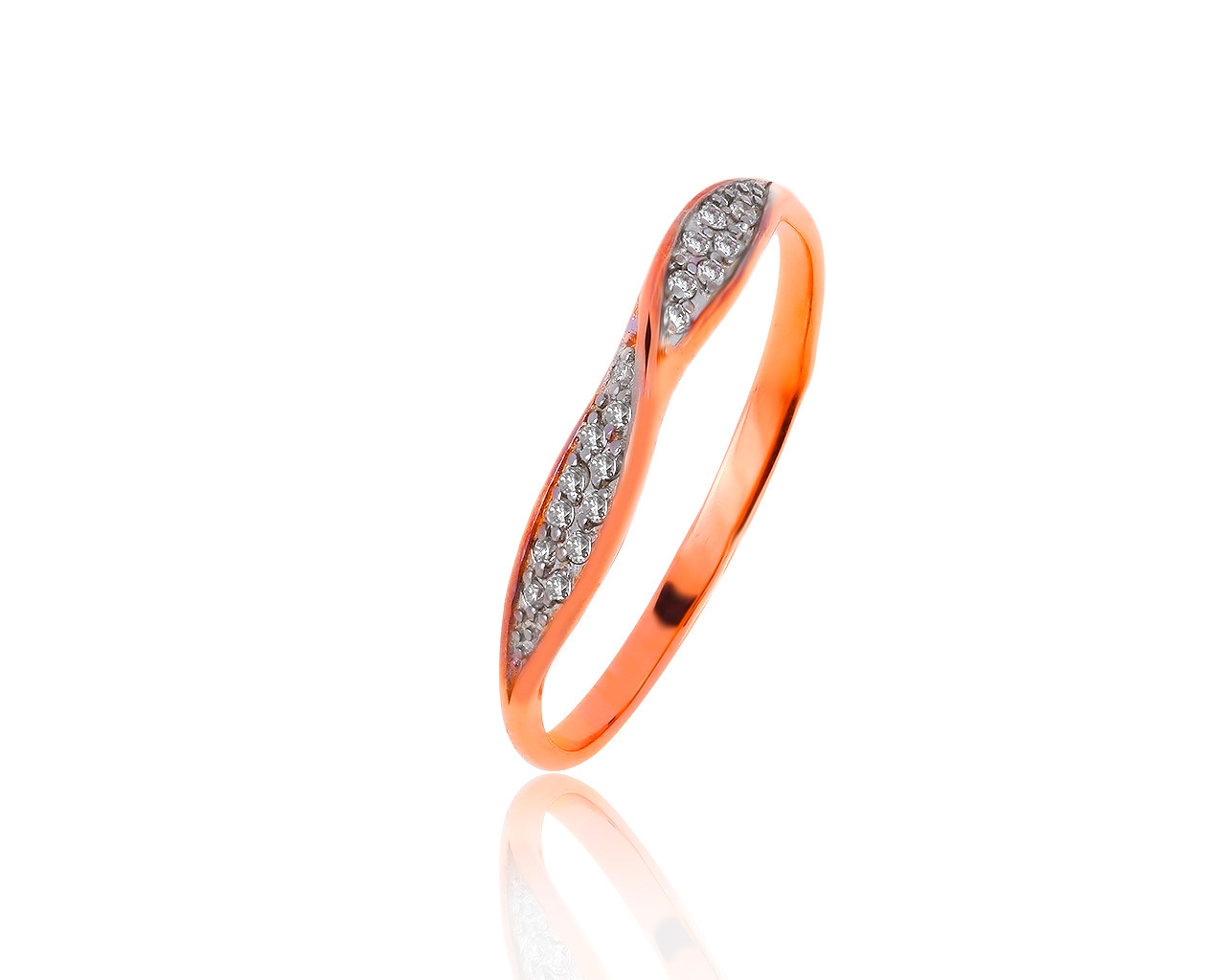 Красивое золотое кольцо с бриллиантами 0.07ct 050818/11 Красивое золотое кольцо с бриллиантами 0.07ct 050818/11