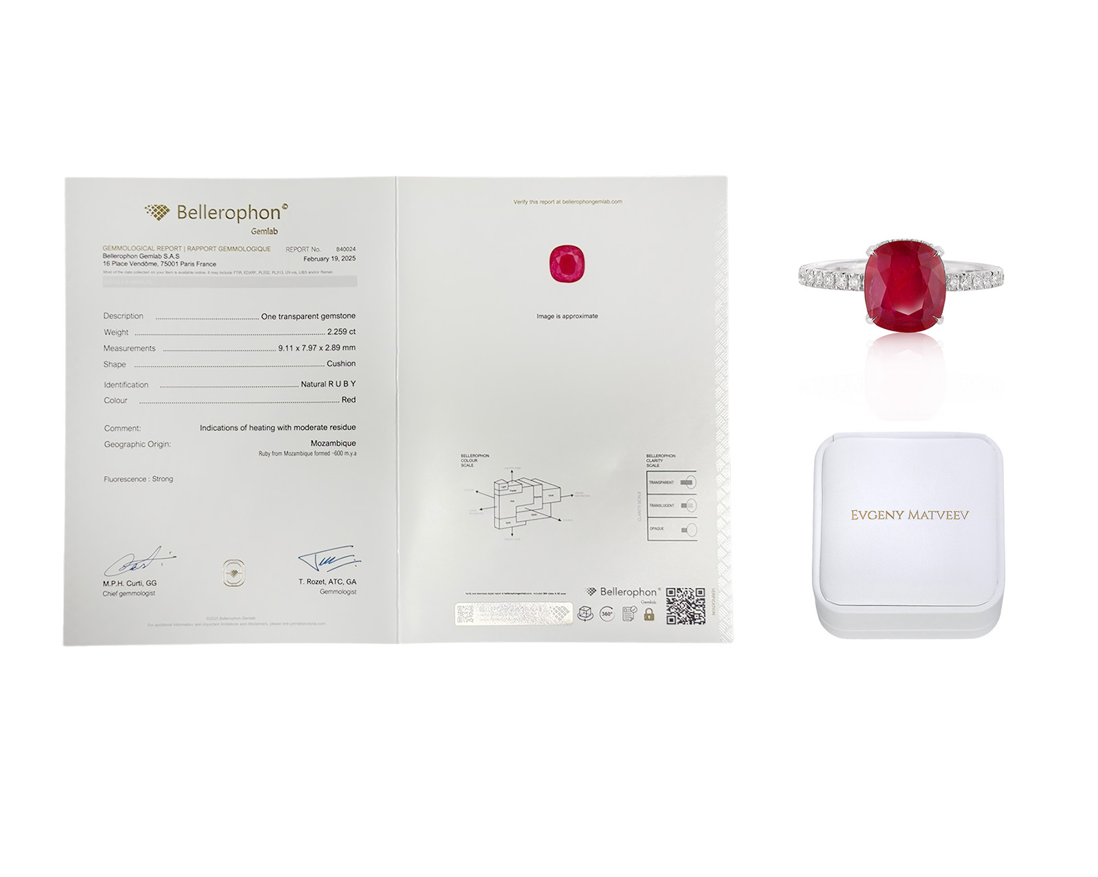 Золотое кольцо с рубином Мозамбик 2.25ct Evgeny Matveev