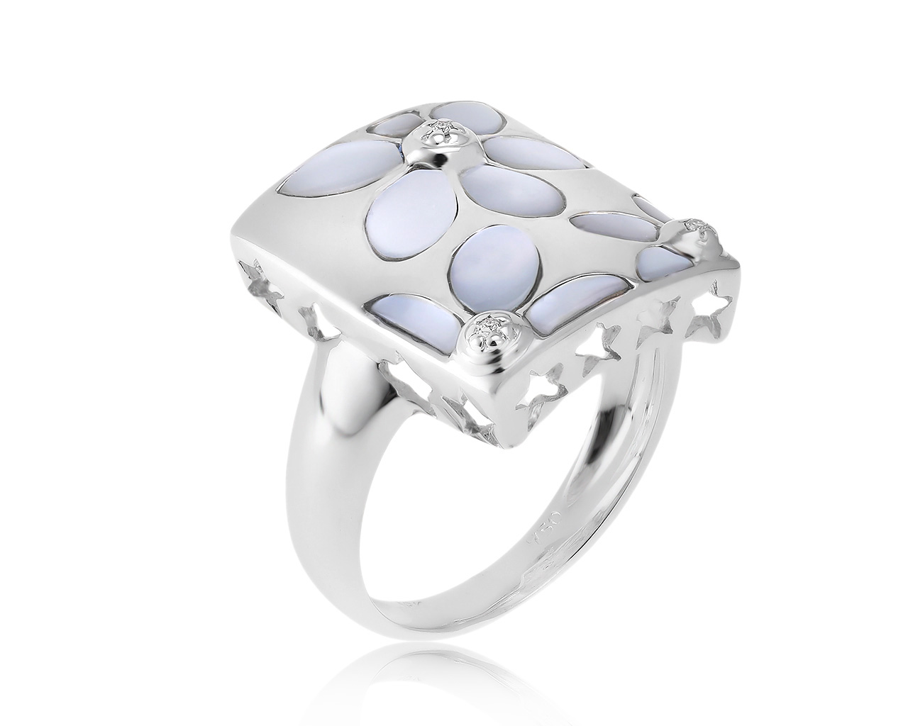 Прекрасное золотое кольцо с бриллиантами 0.02ct 041220/6