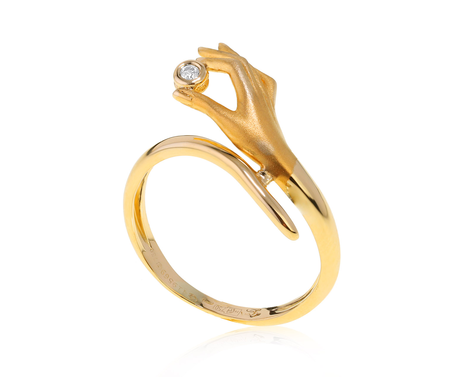 Оригинальное золотое кольцо Carrera y Carrera 050122/7