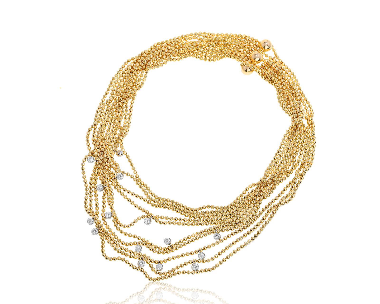 Оригинальное золотое колье Cartier Draperie