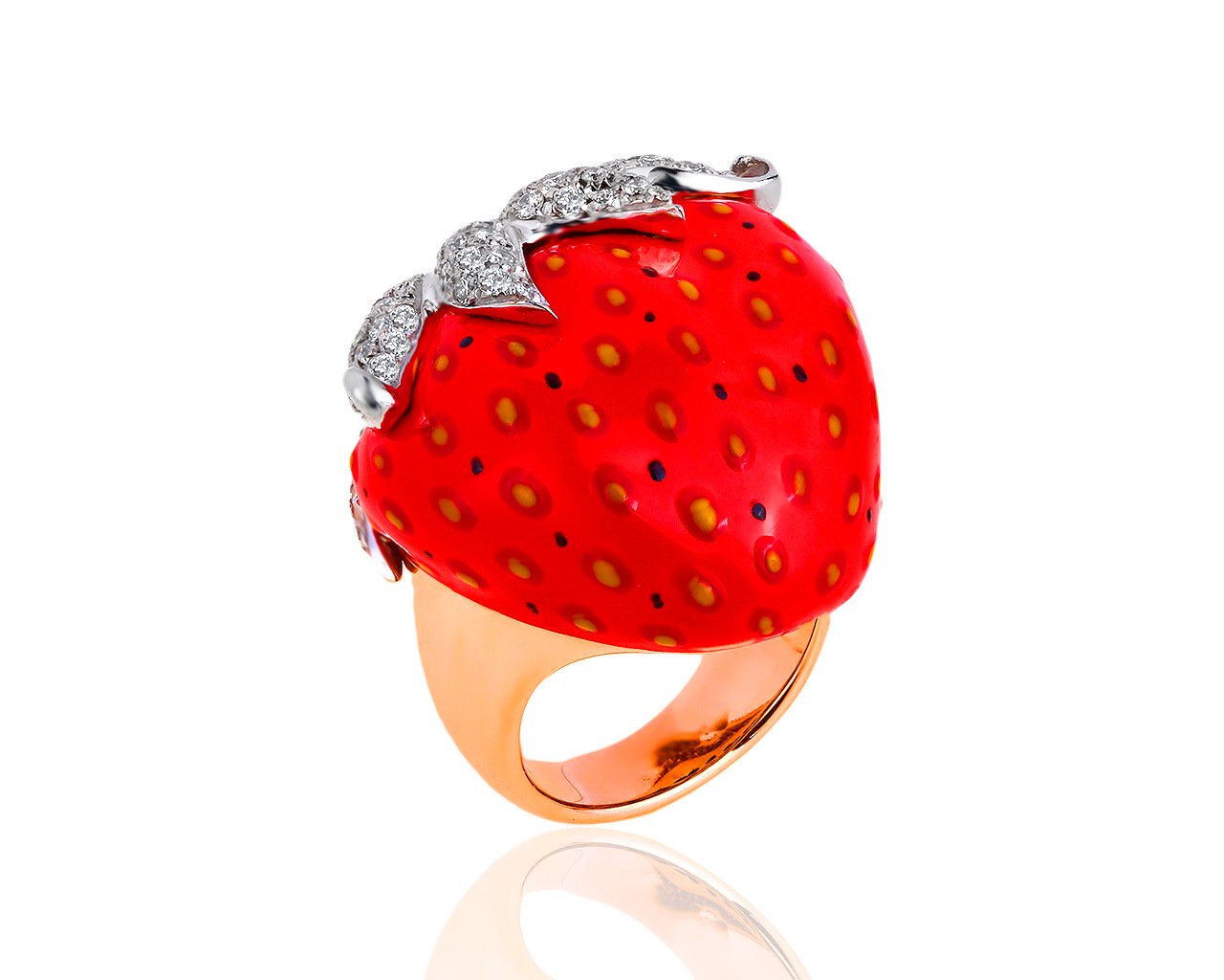 Оригинальное золотое кольцо с бриллиантами 1.60ct Santamaria Marco 231117/8