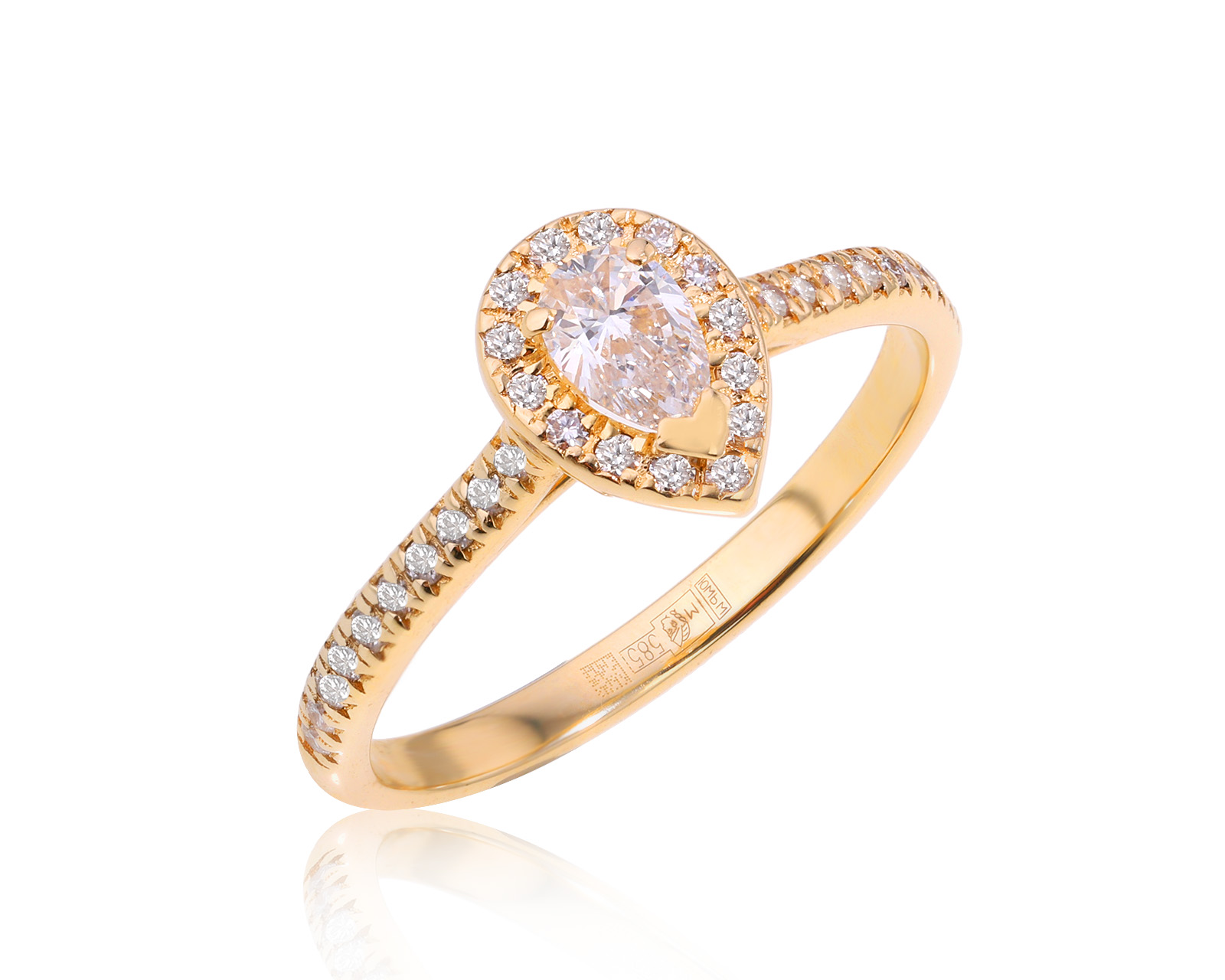 Золотое кольцо с бриллиантами 0.41ct 060524/4