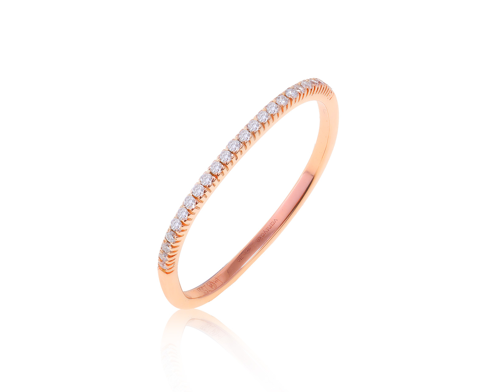 Оригинальное золотое кольцо с бриллиантами 0.09ct Vanrycke
