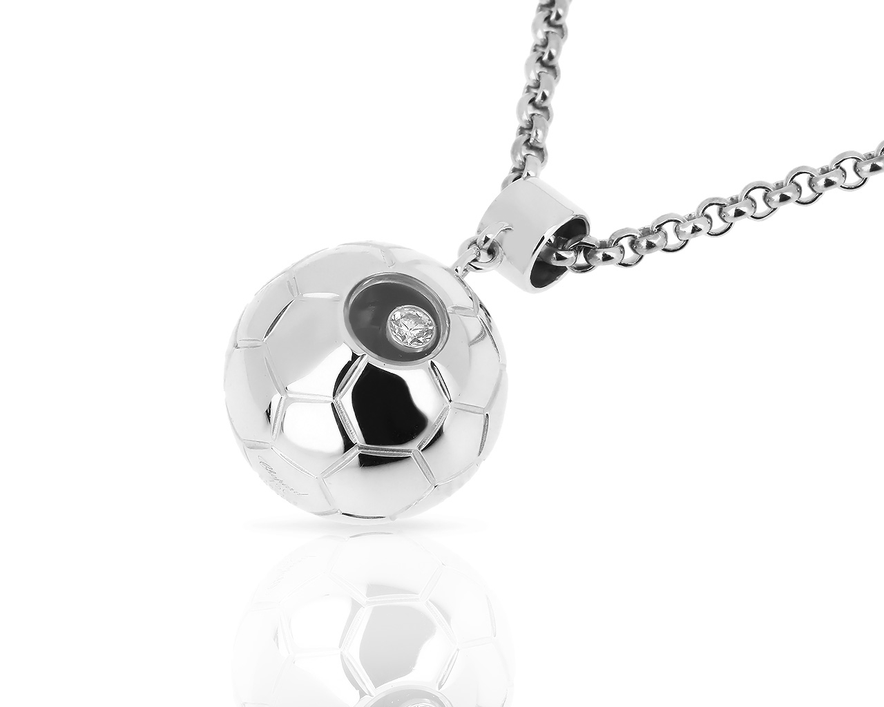 Оригинальный золотой кулон с бриллиантом Chopard