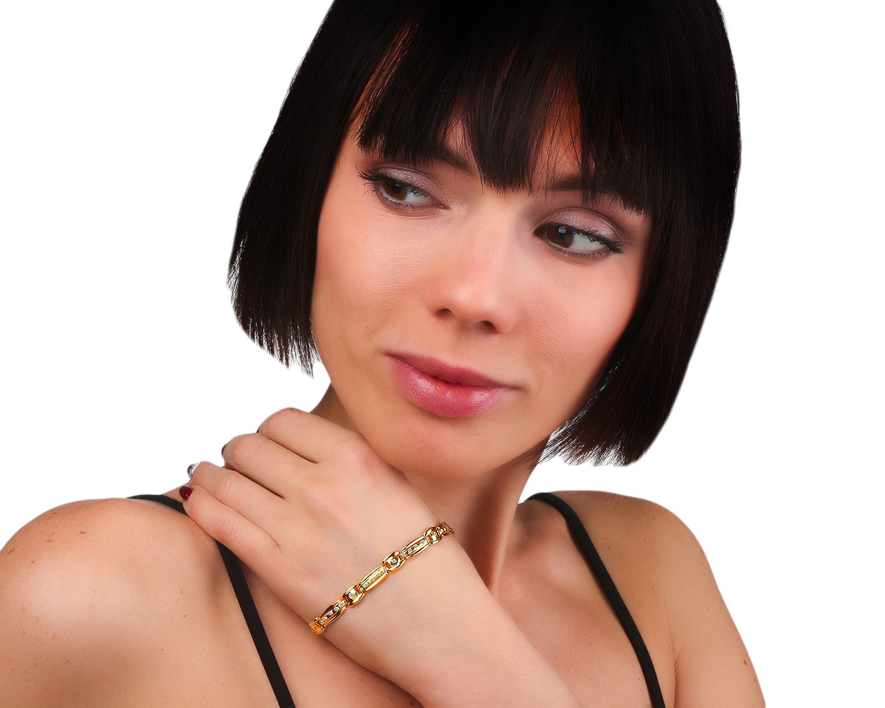 Утонченный золотой браслет с бриллиантами 0.50ct