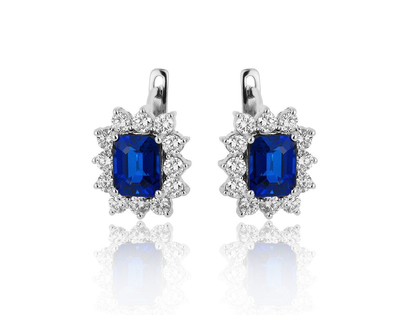 Изысканные золотые серьги с бриллиантами 1.44ct 161119/11