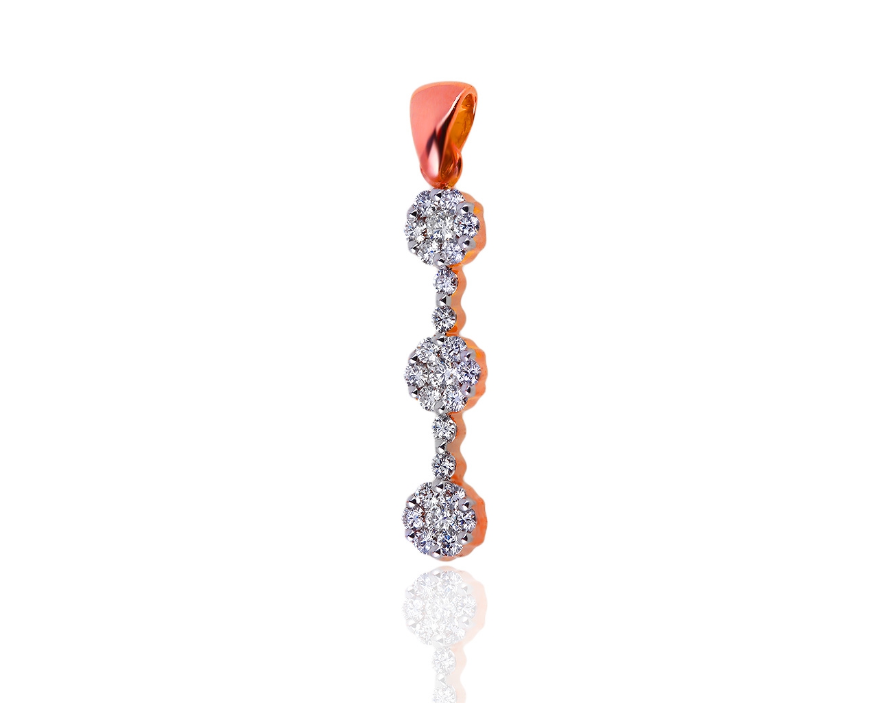 Изящная золотая подвеска с бриллиантами 0.63ct 110519/3