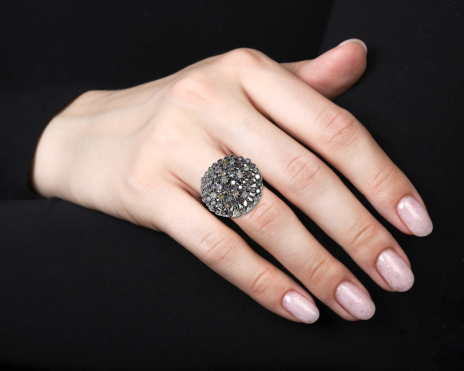 Завораживающее золотое кольцо с бриллиантами 2.16ct