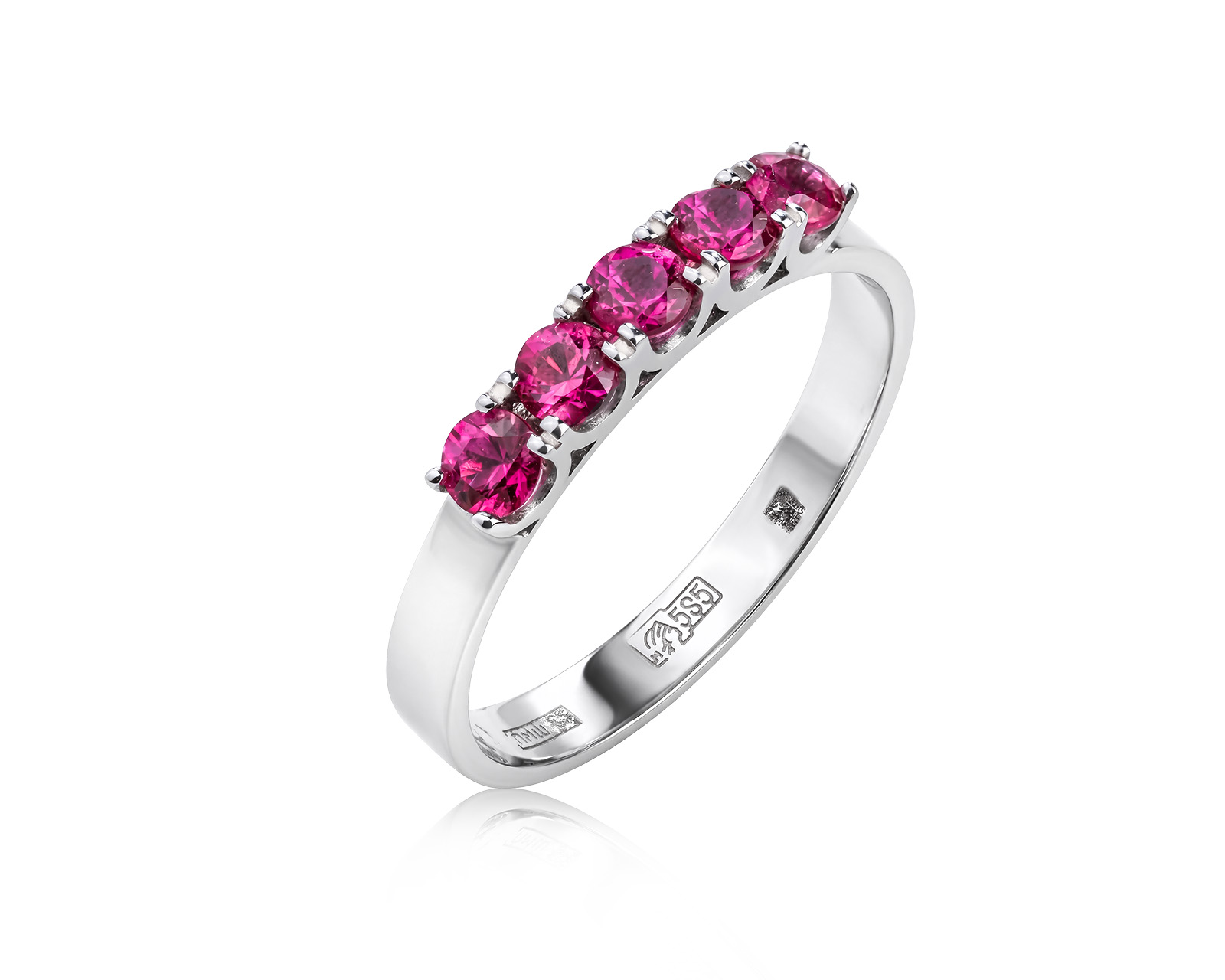 Оригинальное золотое кольцо с рубинами 0.70ct Lykov`s Jewellery
