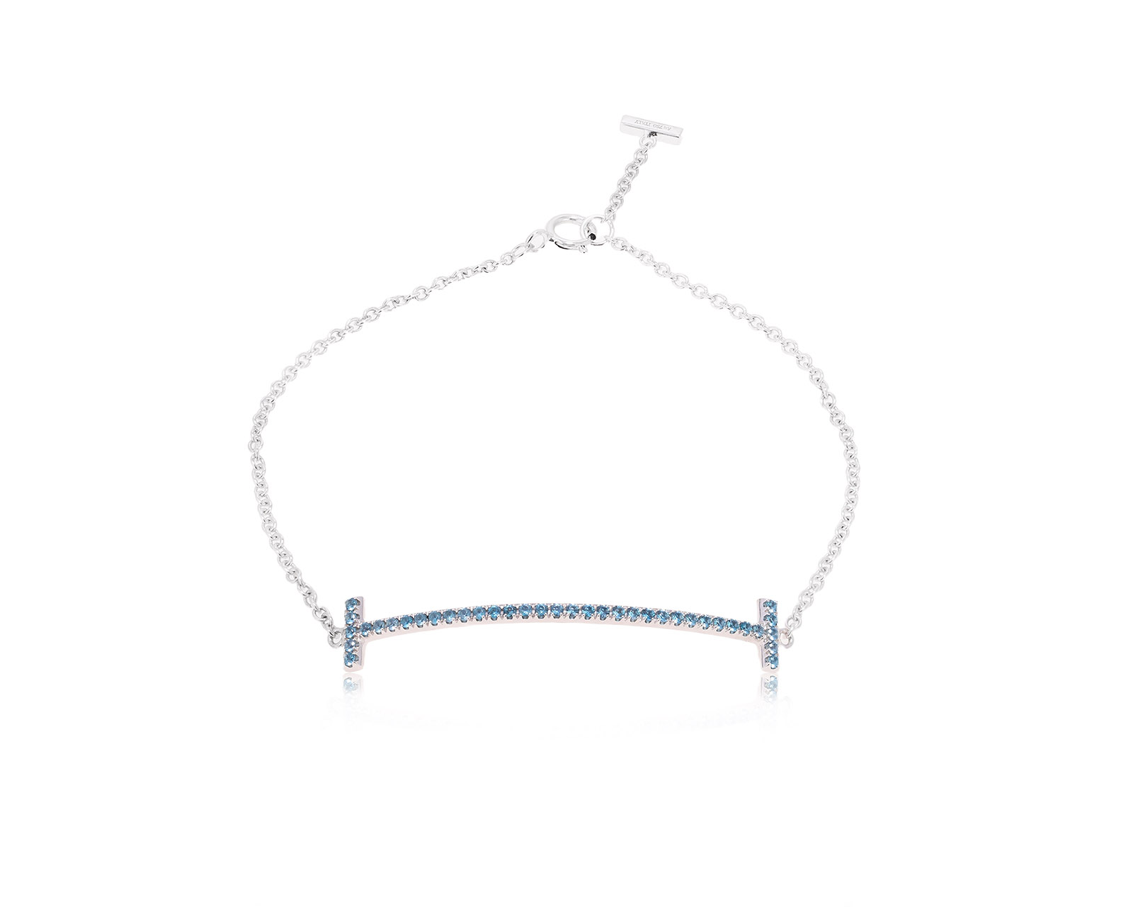 Оригинальный золотой браслет с топазами 0.22ct Tiffany&Co T Smile 200425/1