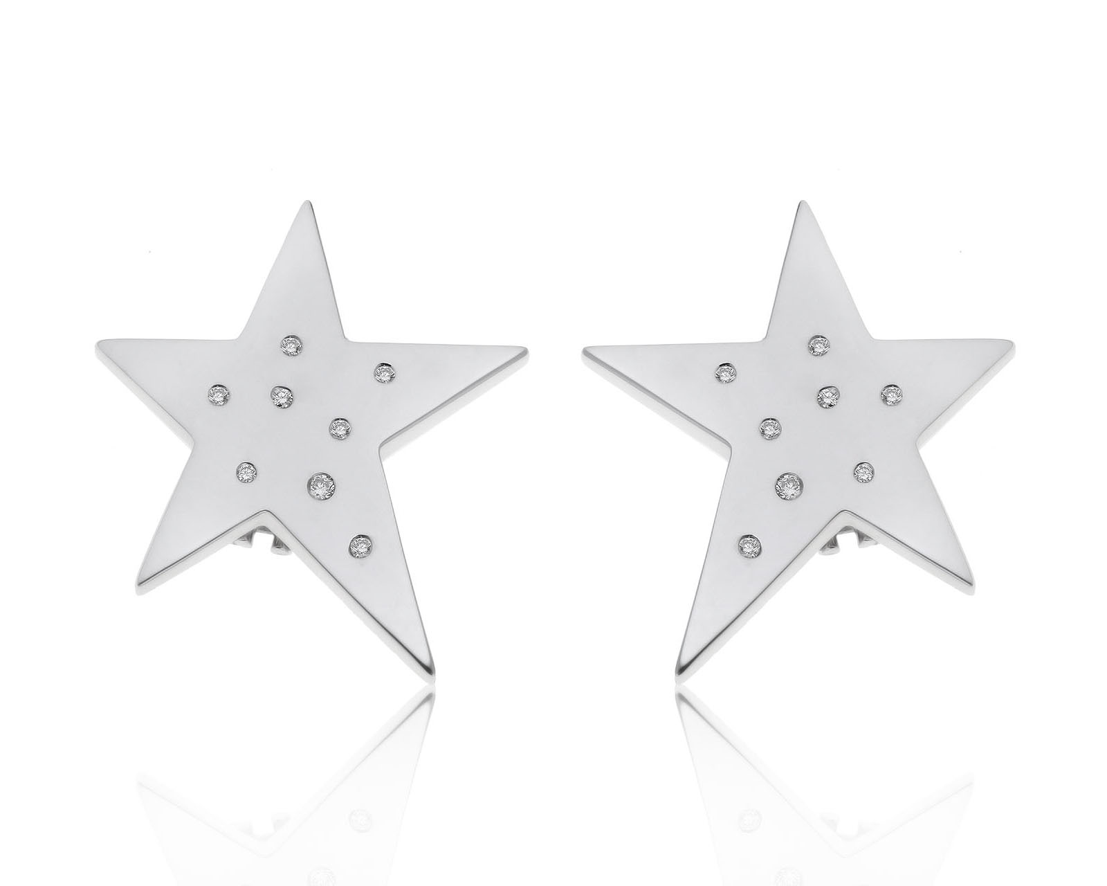 Оригинальные золотые серьги с бриллиантами 0.18ct Roberto Coin Stars