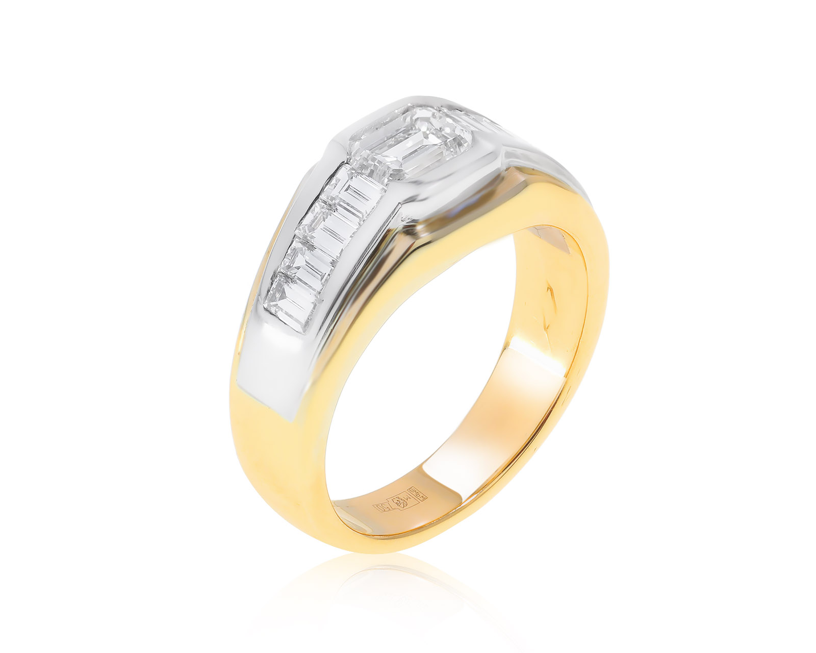 Достойное золотое кольцо с бриллиантами 1.35ct 190822/1