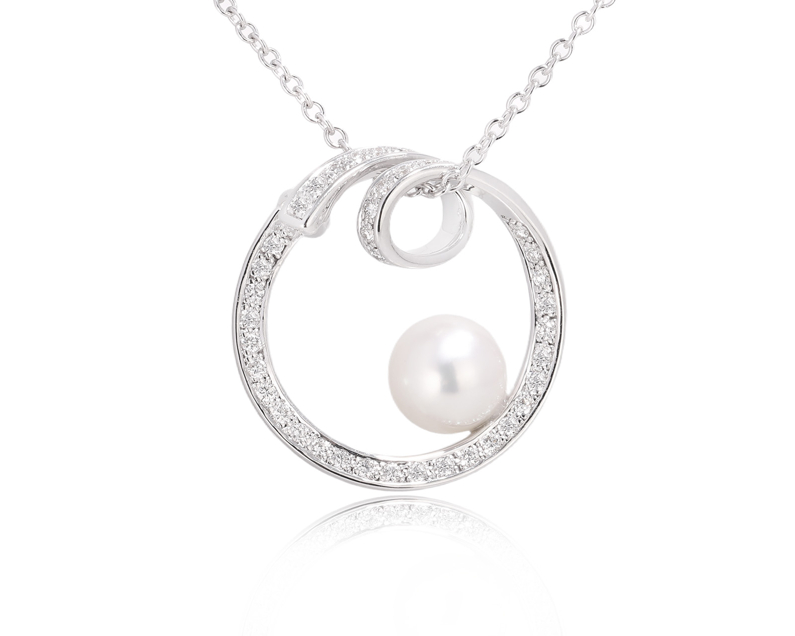 Оригинальный золотой кулон с жемчугом Акойя 8.05 мм Mikimoto 021225/5