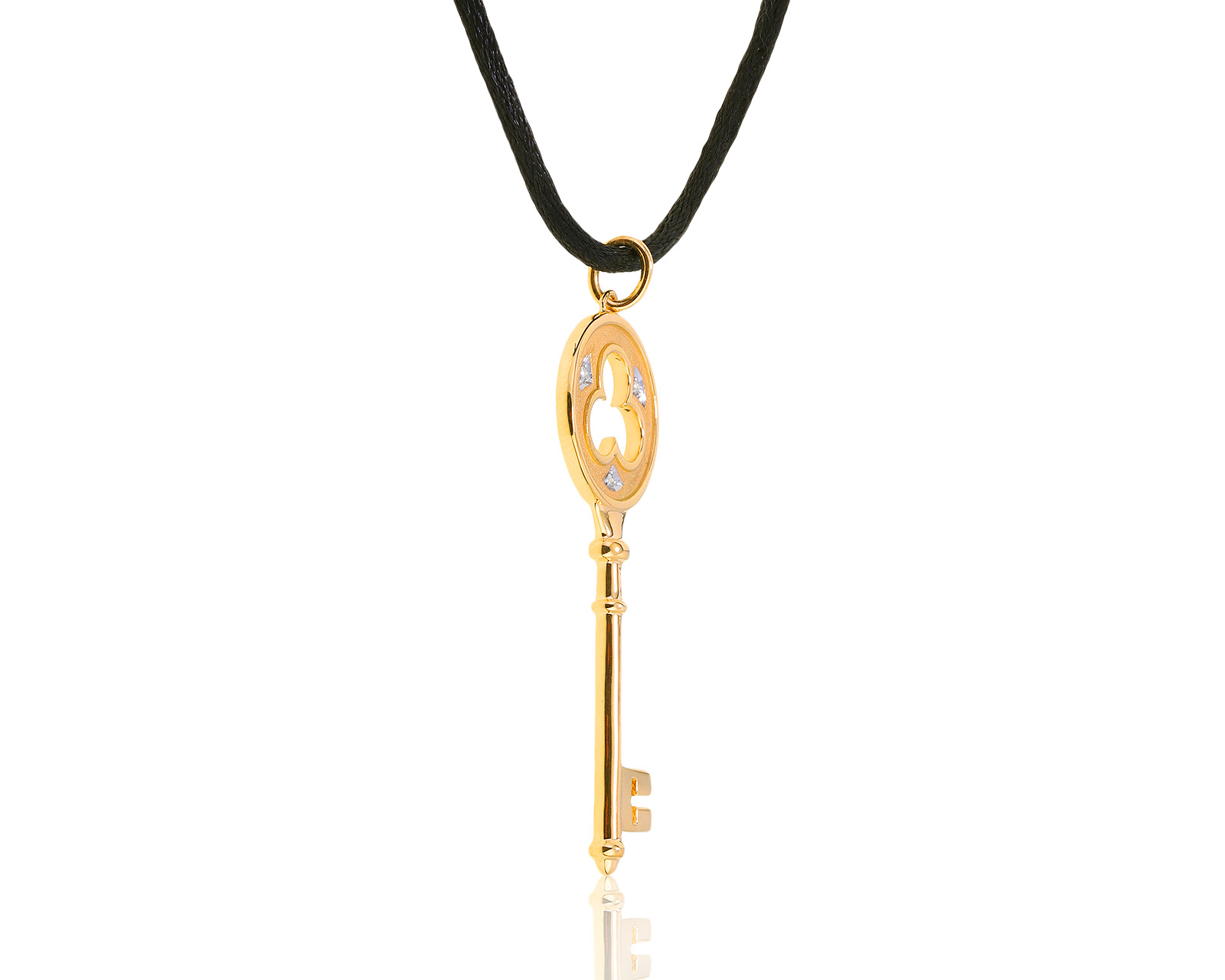 Оригинальный золотой кулон с бриллиантами 0.03ct Tiffany&Co