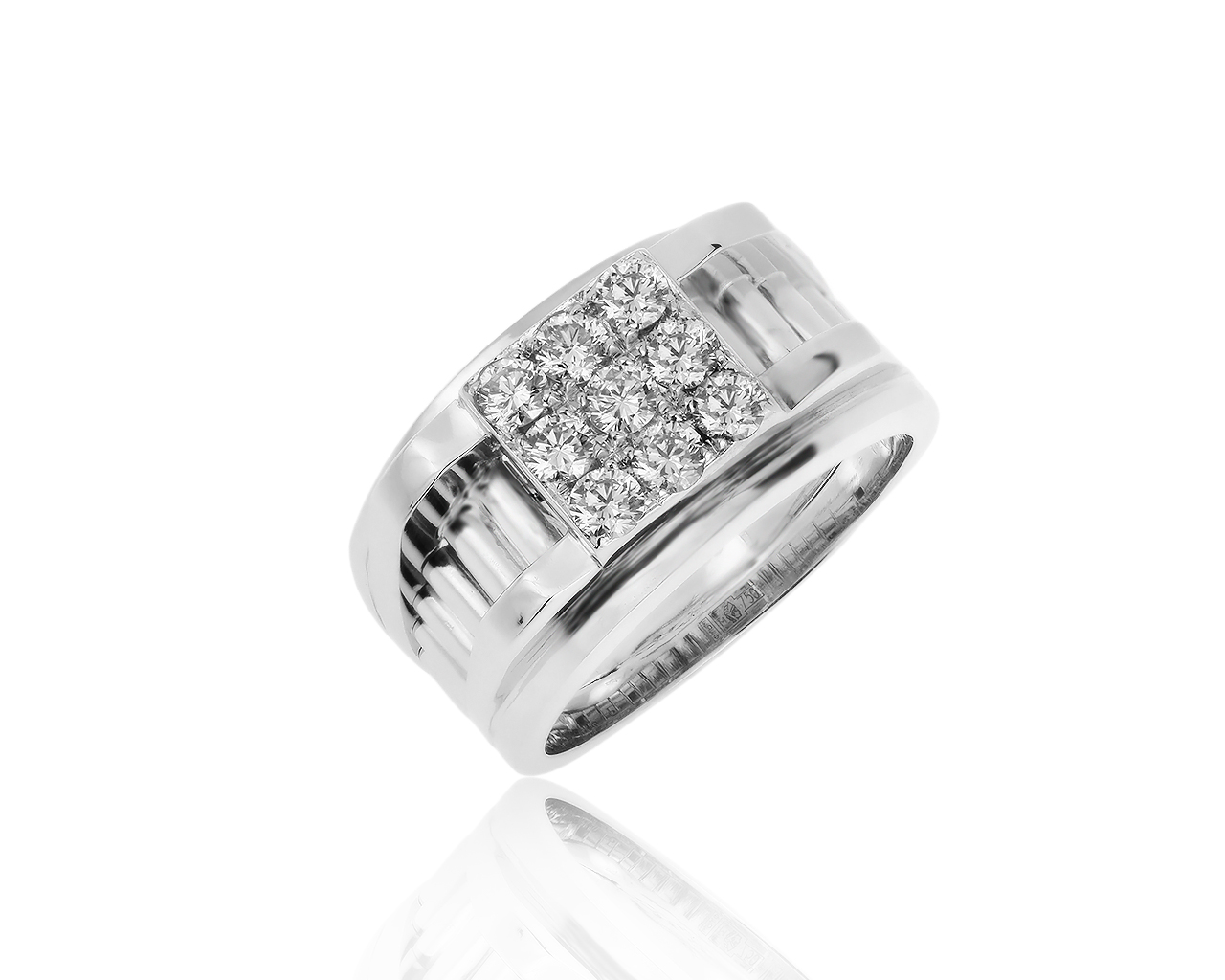 Восхитительное золотое кольцо с бриллиантами 0.87ct 081219/4