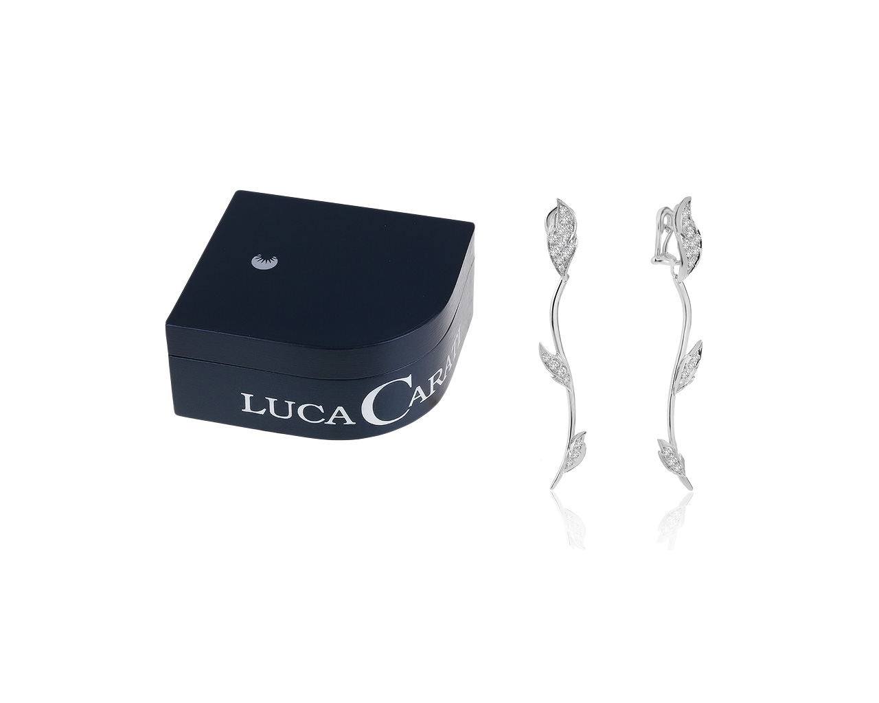 Оригинальные золотые серьги с бриллиантами 1.04ct Luca Carati