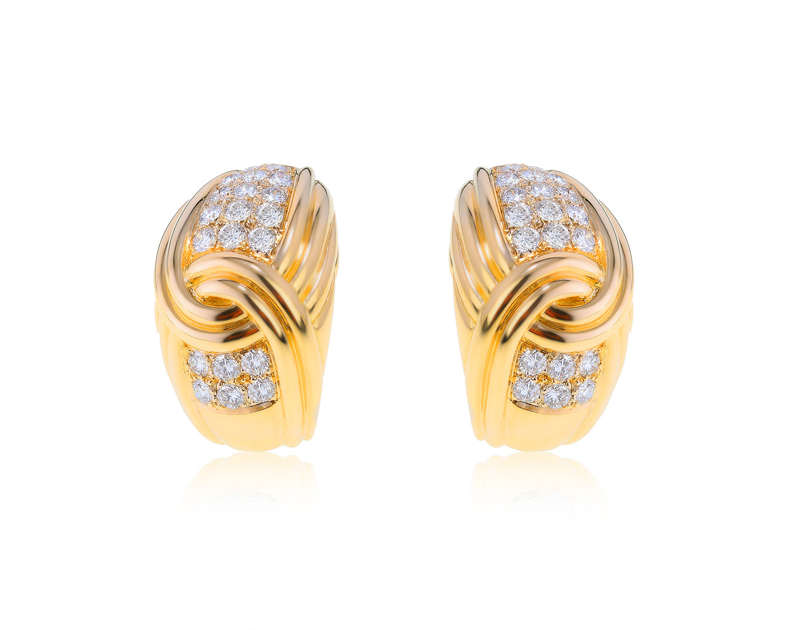 Оригинальные золотые серьги с бриллиантами 2.45ct Van Cleef & Arpels 071121/КМ5 Оригинальные золотые серьги с бриллиантами 2.45ct Van Cleef & Arpels 071121/КМ5