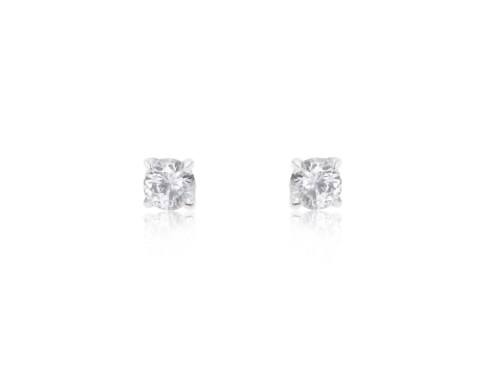 Золотые серьги с бриллиантами 1.15ct