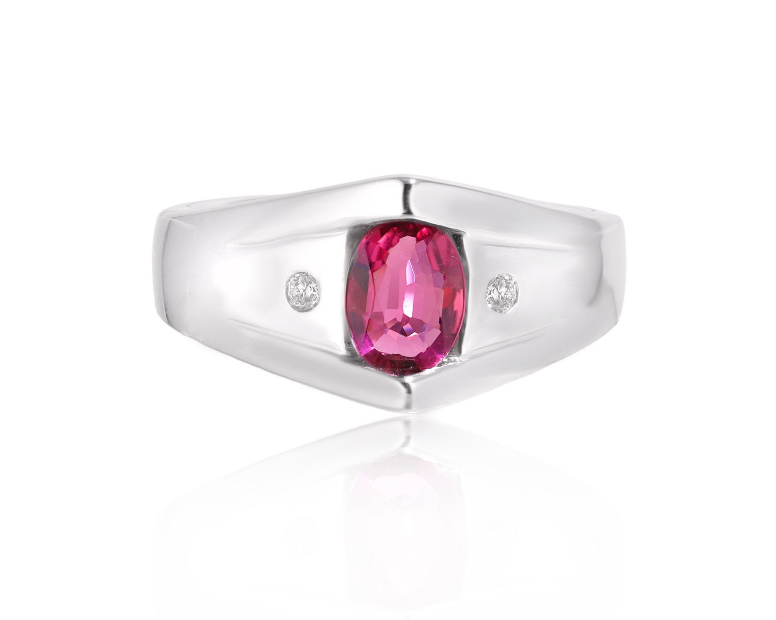 Золотое кольцо со шпинелью 0.61ct и бриллиантами 0.04ct