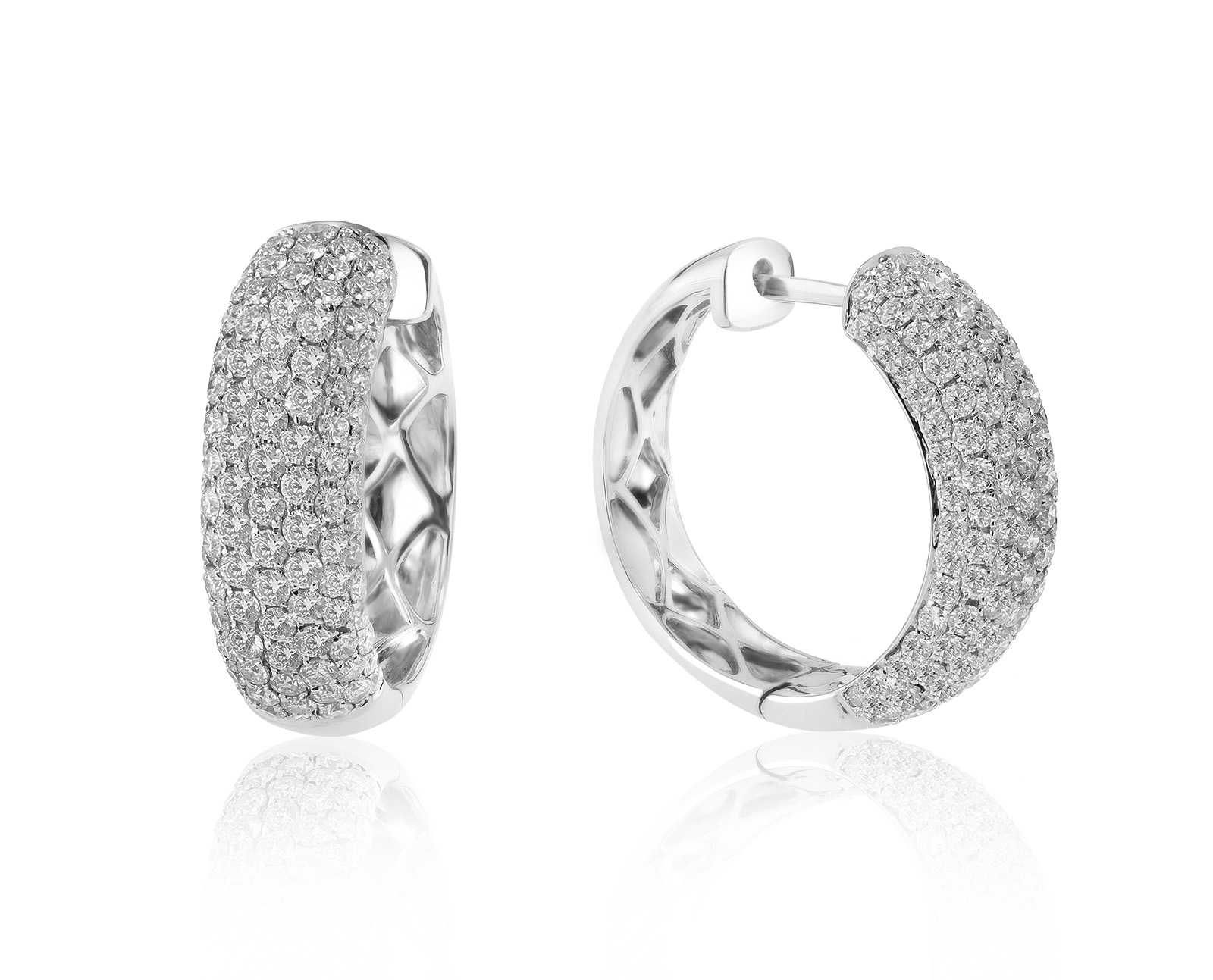 Прелестные золотые серьги с бриллиантами 3.40ct 160721/12