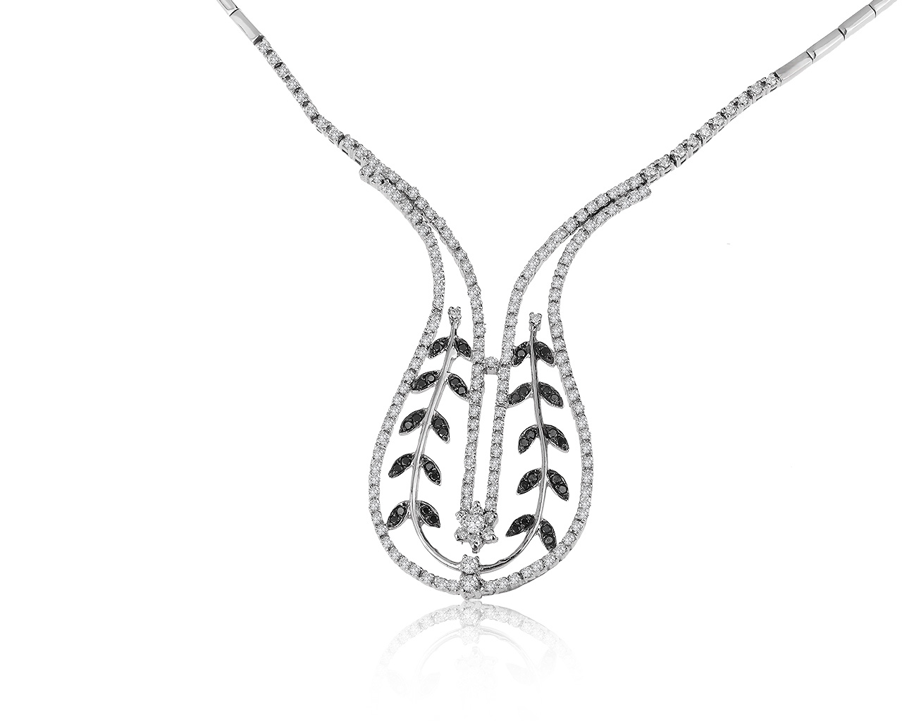 Нарядное золотое колье с бриллиантами 1.48ct 280920/12 Нарядное золотое колье с бриллиантами 1.48ct 280920/12