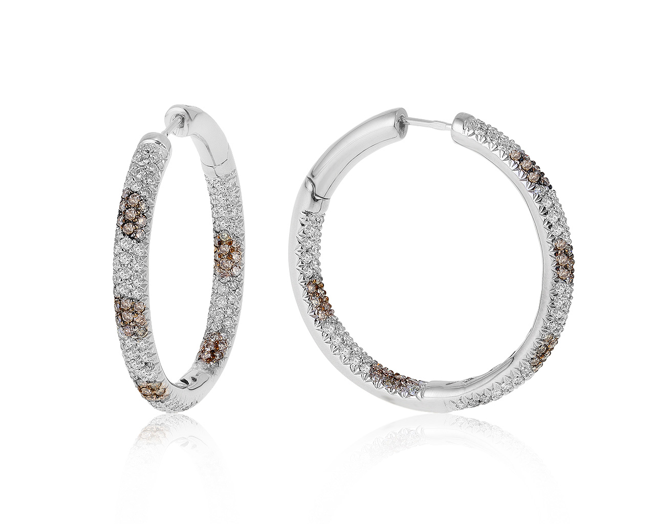 Изысканные золотые серьги с бриллиантами 4.02ct 280421/20