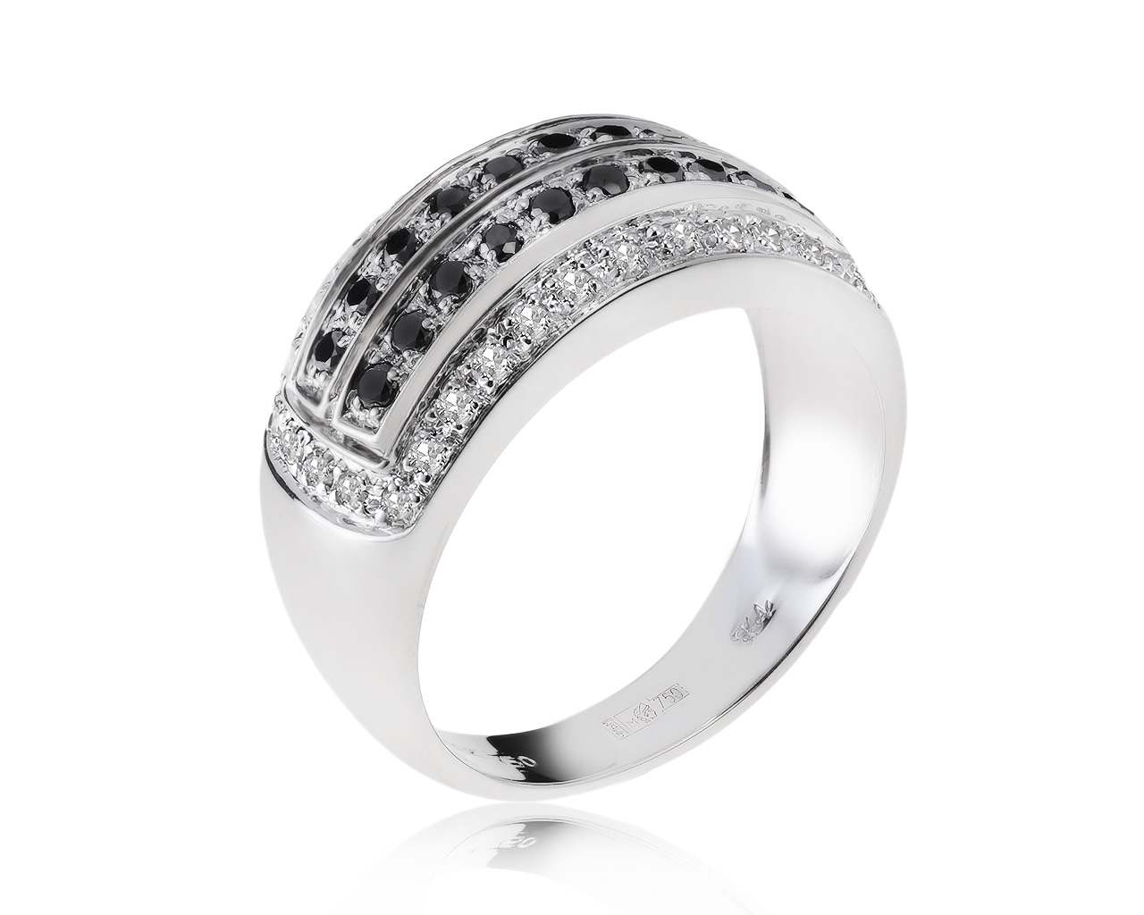 Стильное золотое кольцо с бриллиантами 0.48ct 150221/2