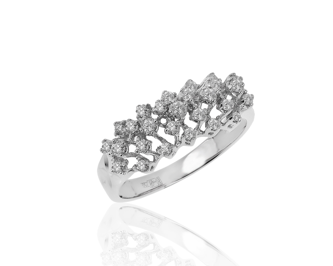 Потрясающее золотое кольцо с бриллиантами 0.43ct