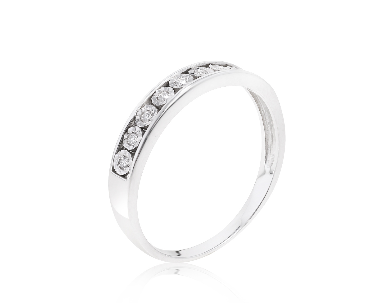 Модное золотое кольцо с бриллиантами 0.07ct 010317/19