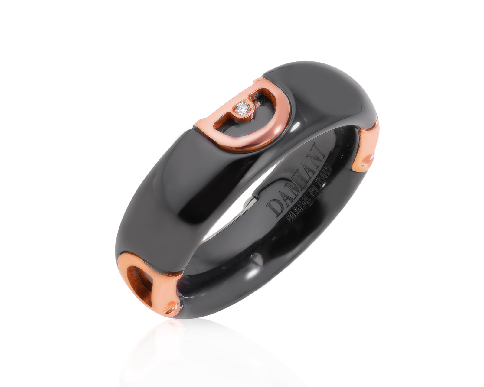 Оригинальное золотое кольцо Damiani D.Icon 080425/2