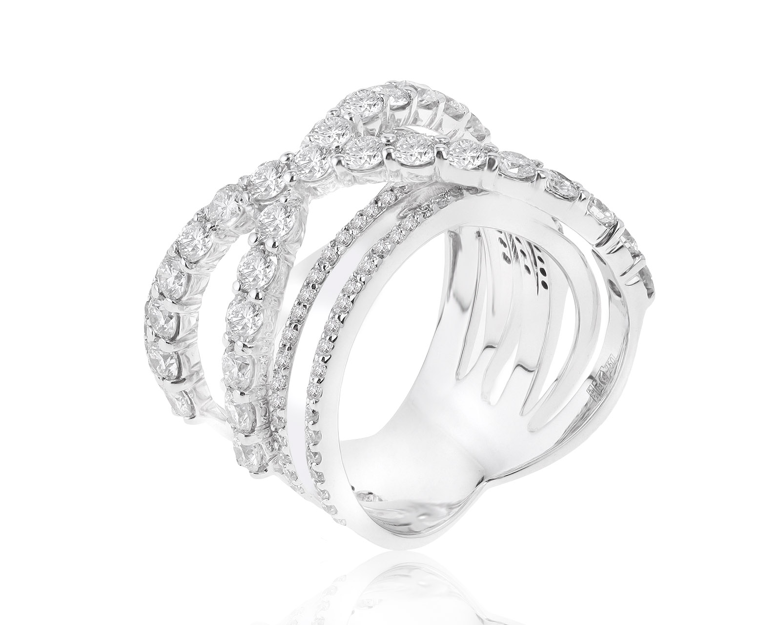 Прелестное золотое кольцо с бриллиантами 2.30ct 130918/6