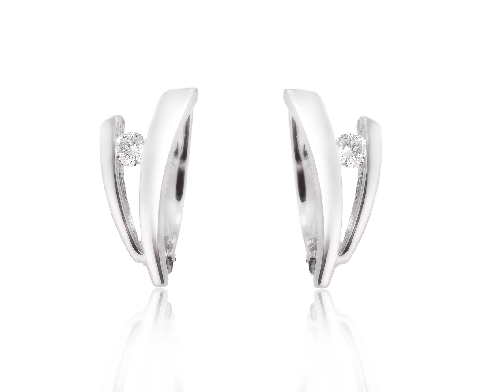 Оригинальные золотые серьги с бриллиантами 0.22ct МЭЮЗ 160525/7 Оригинальные золотые серьги с бриллиантами 0.22ct МЭЮЗ 160525/7