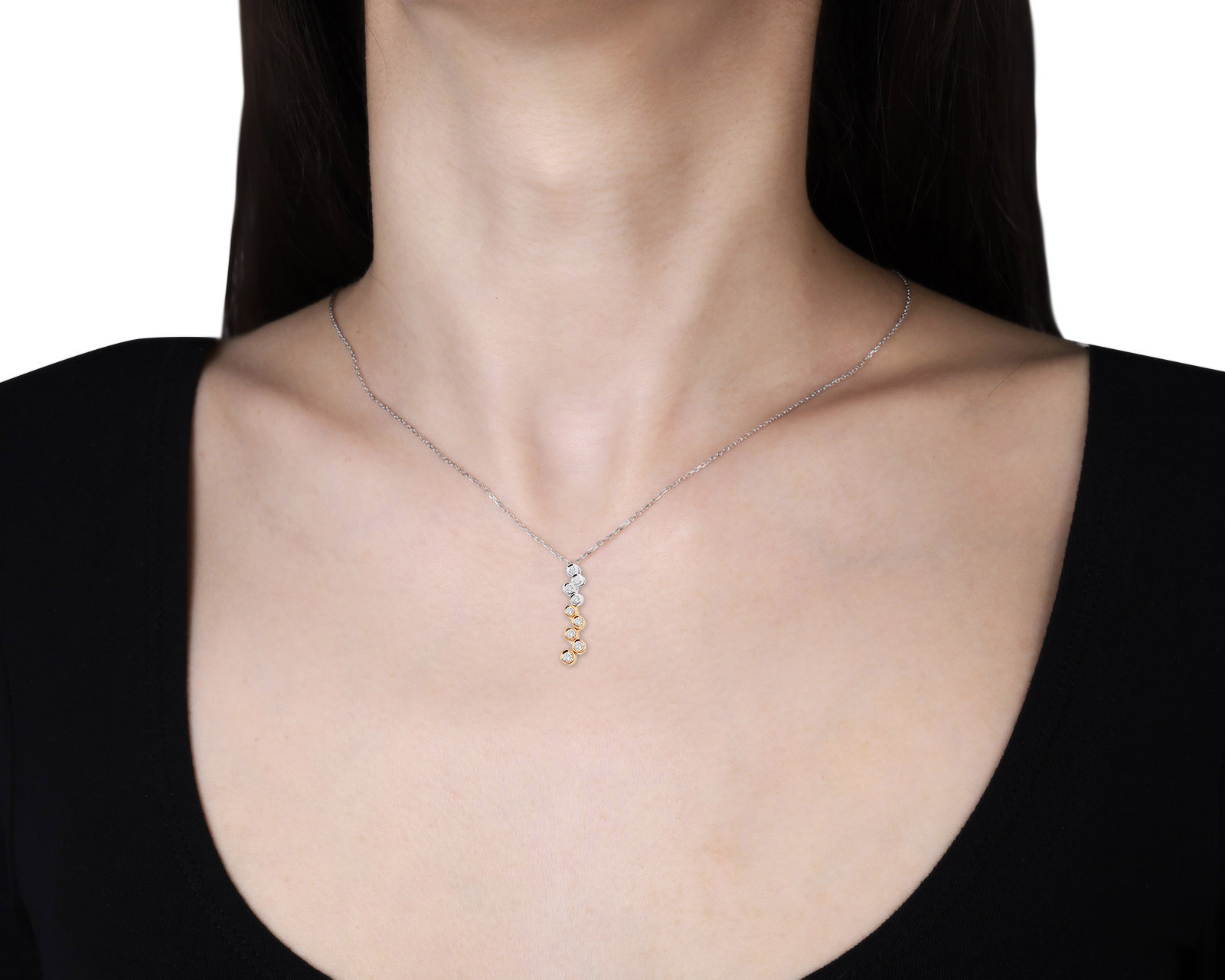 Золотой кулон с бриллиантами 0.20ct