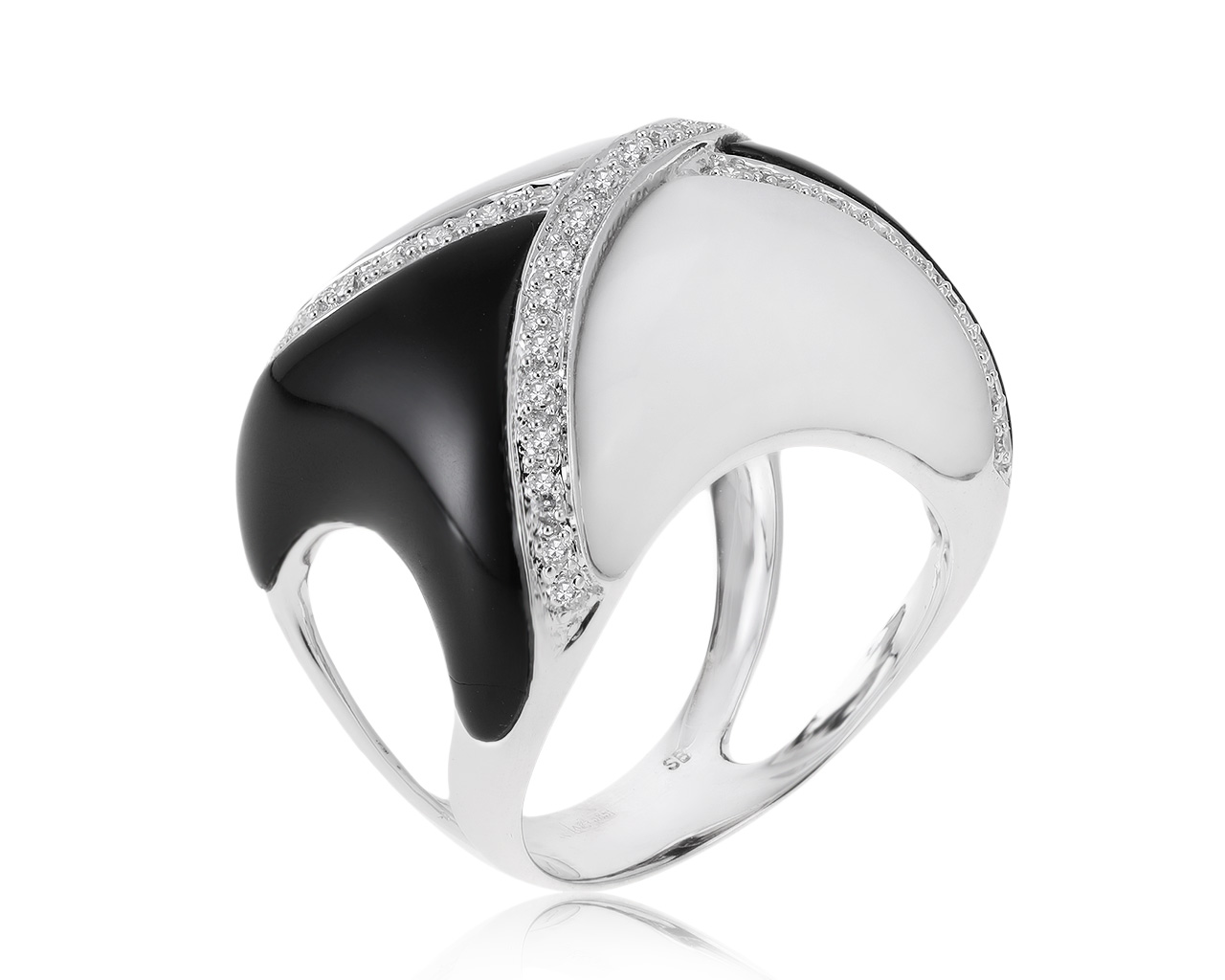 Женственное золотое кольцо с бриллиантами 0.20ct 100121/4