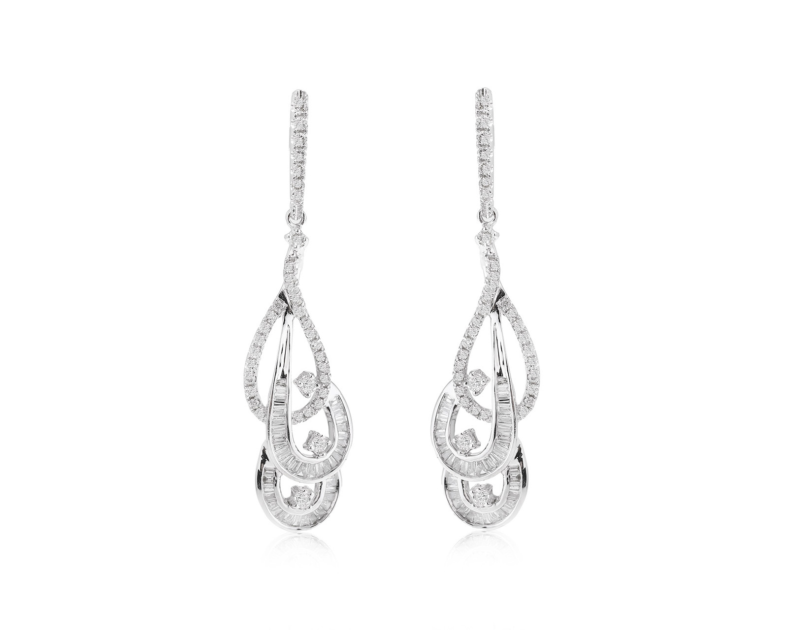 Золотые серьги с бриллиантами 1.04ct 101023/1