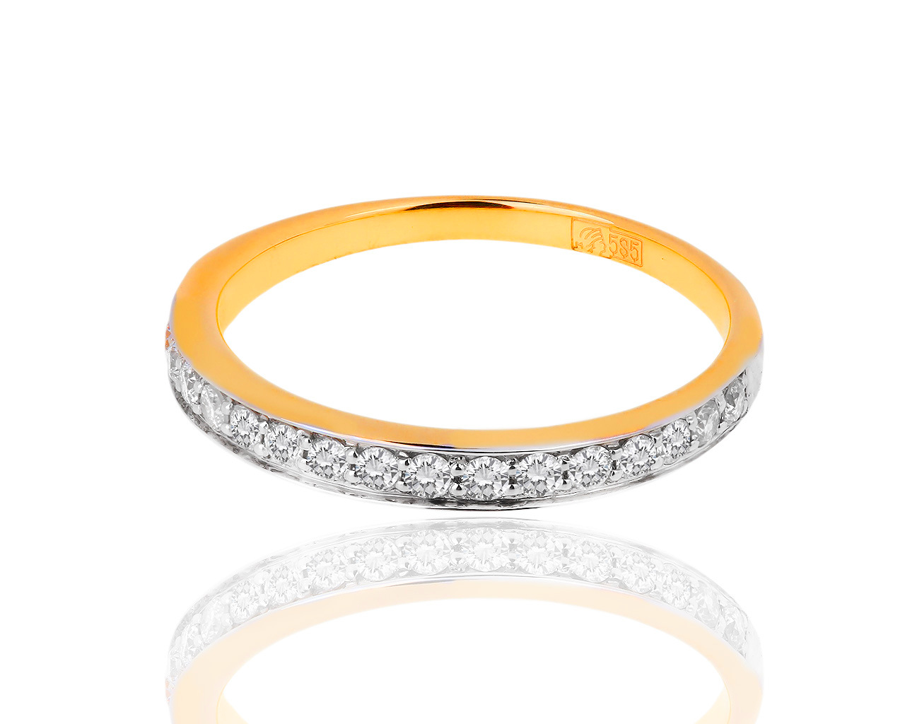 Утонченное золотое кольцо с бриллиантами 0.31ct 270119/2