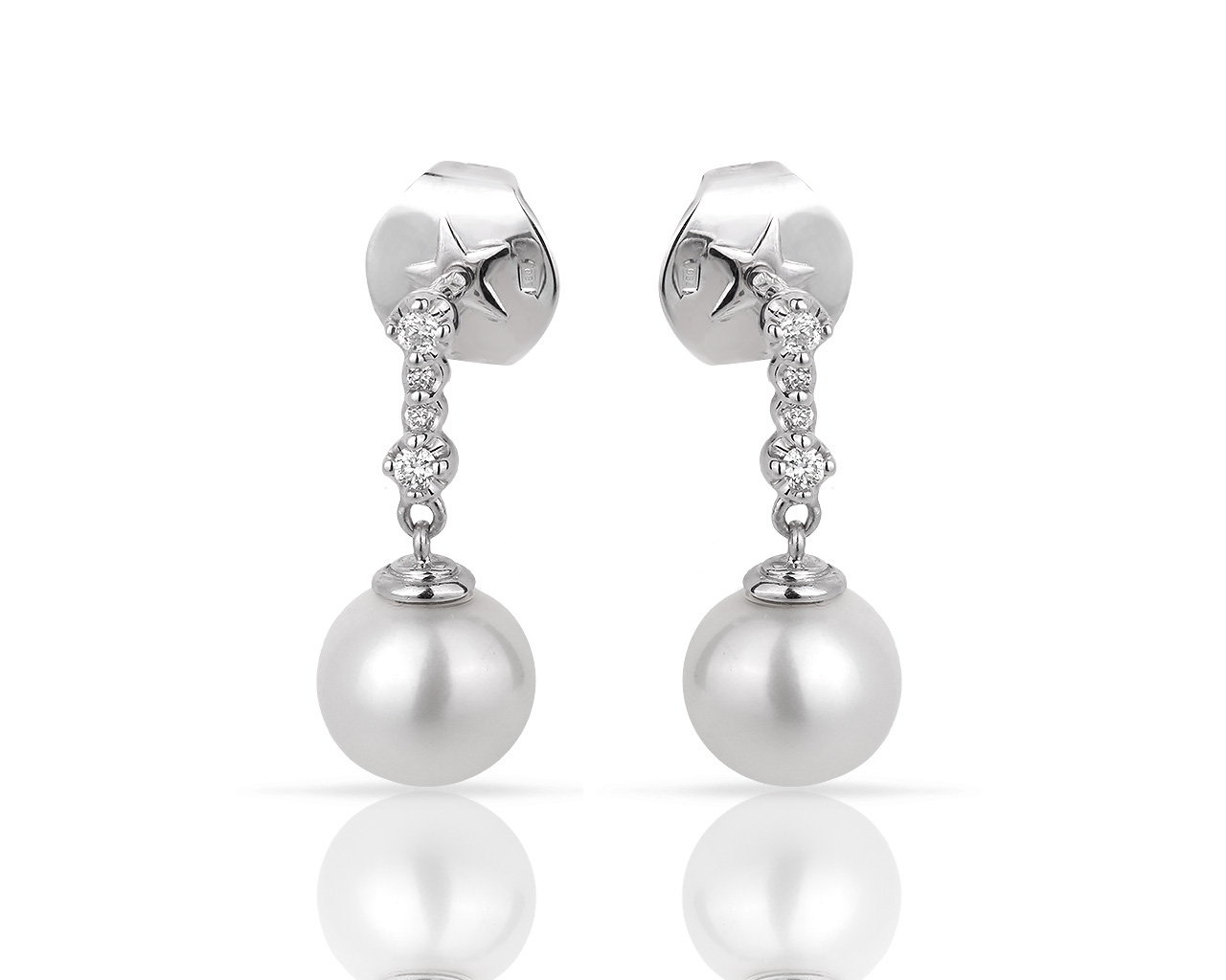 Золотые серьги с жемчугом и бриллиантами H.Stern 020718/7