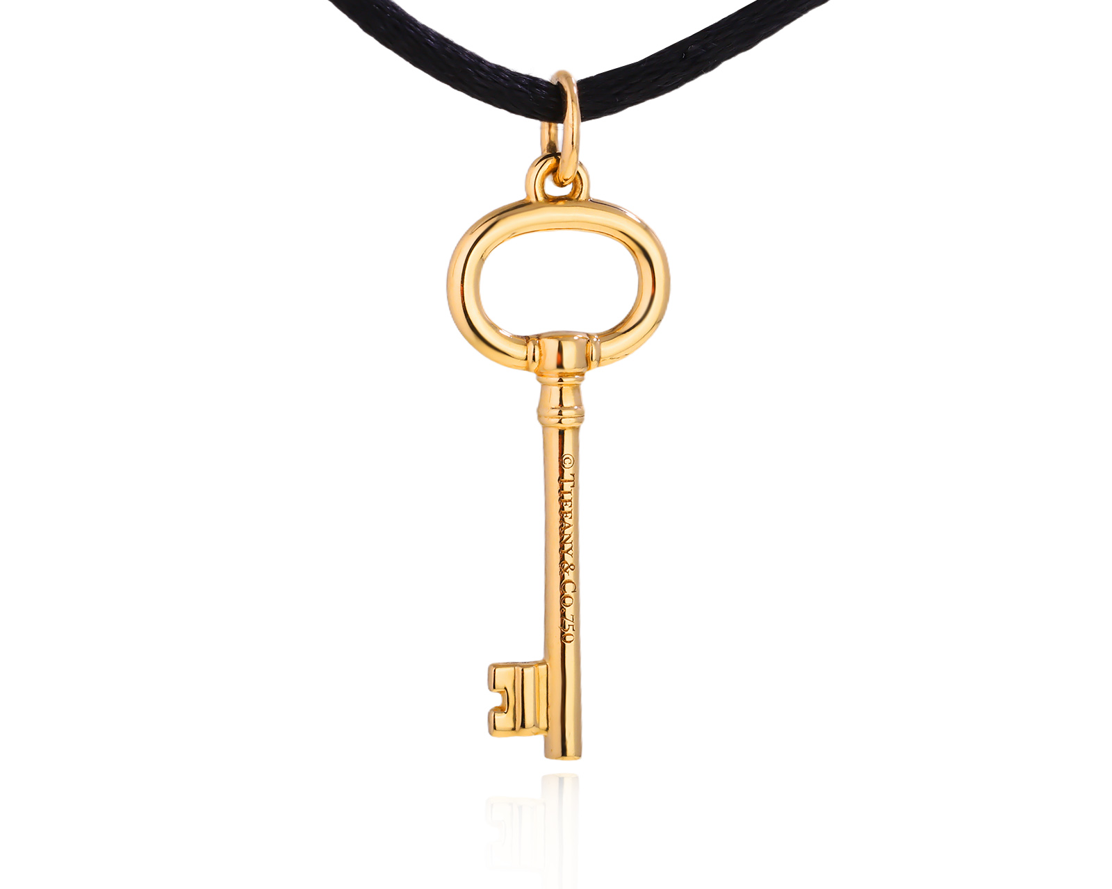 Оригинальный золотой кулон Tiffany&Co Keys