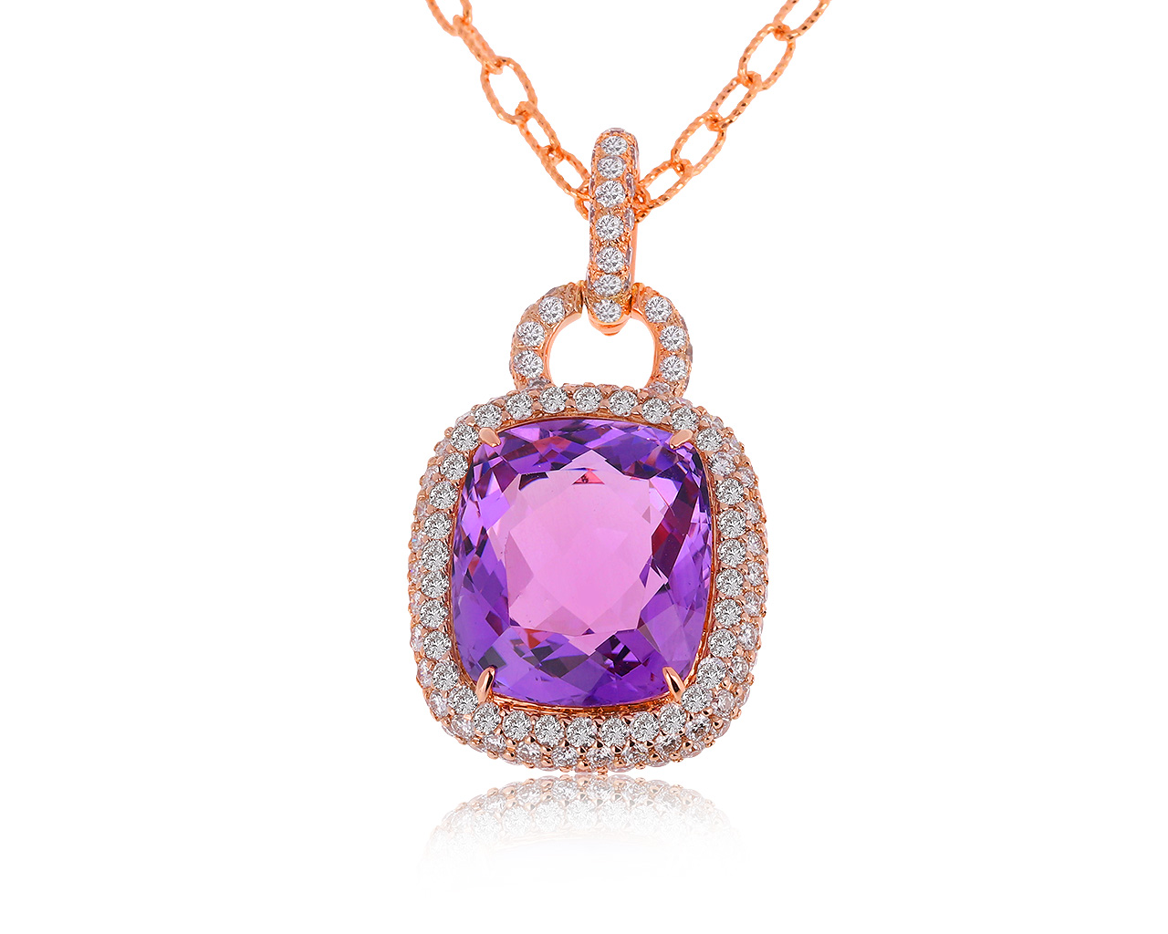 Оригинальный золотой кулон с аметистом 10.86ct Zoccai 010920/3 Оригинальный золотой кулон с аметистом 10.86ct Zoccai 010920/3