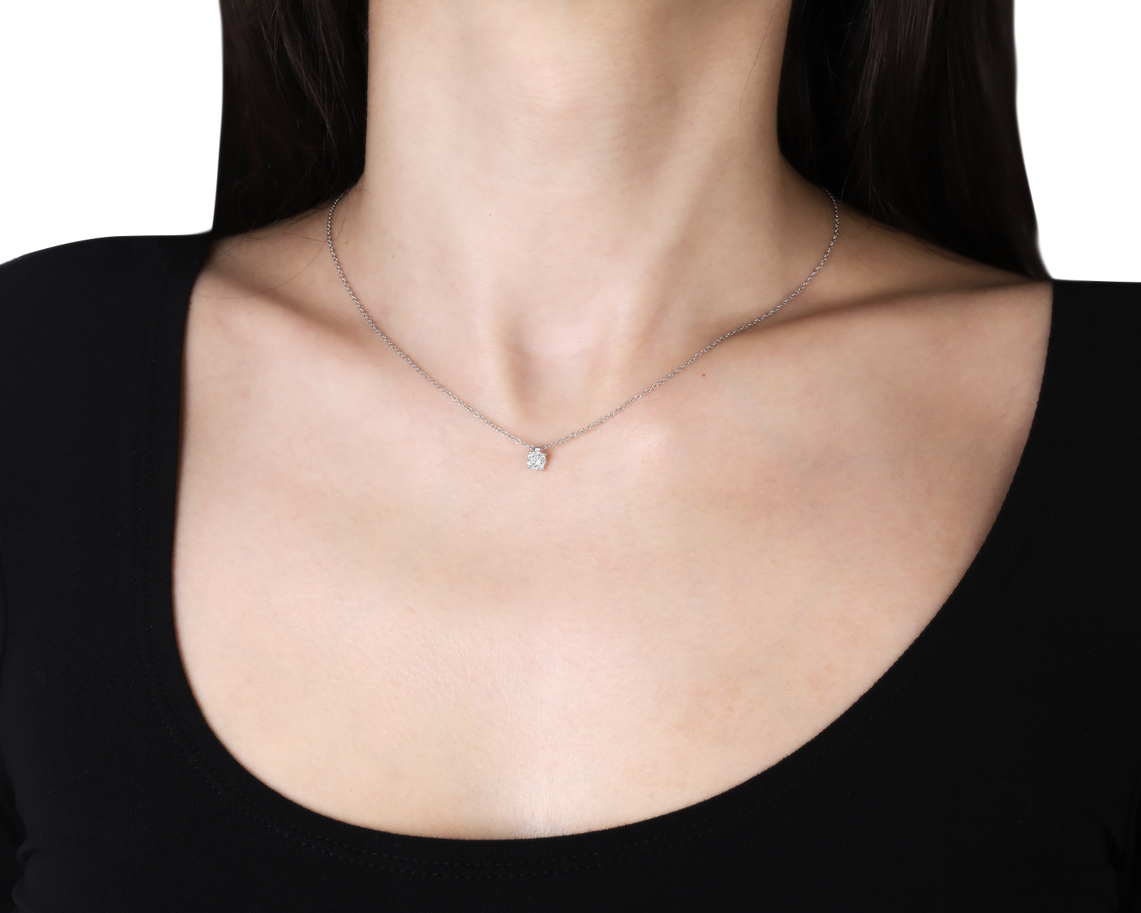 Оригинальное золотое колье с бриллиантами 0.36ct Mercury