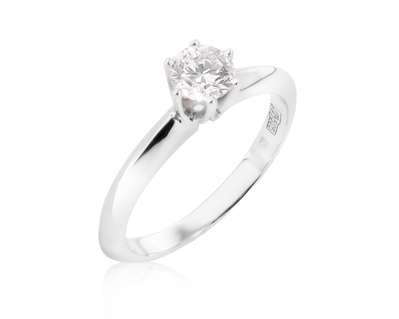 Золотое кольцо с бриллиантом 0.48ct 070825/1