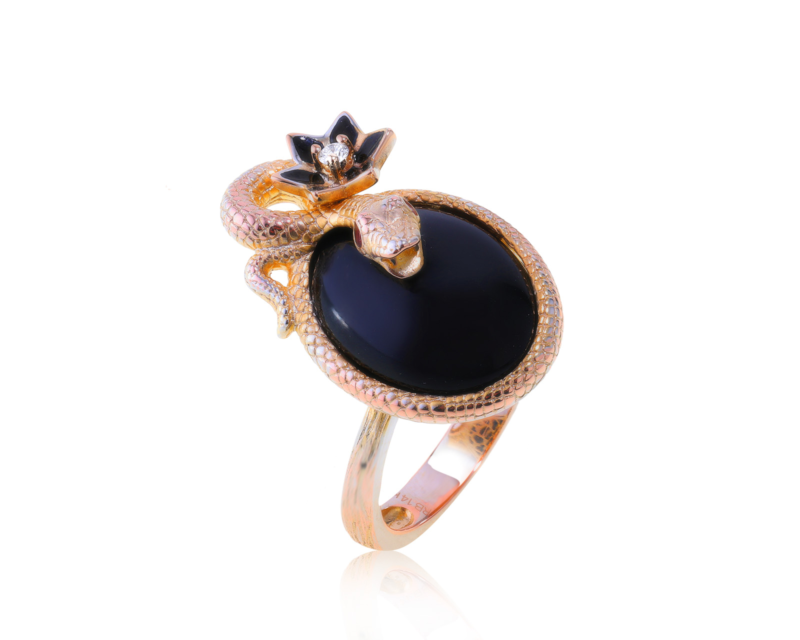 Оригинальное золотое кольцо с ониксом 5.50ct Roberto Bravo 170123/18