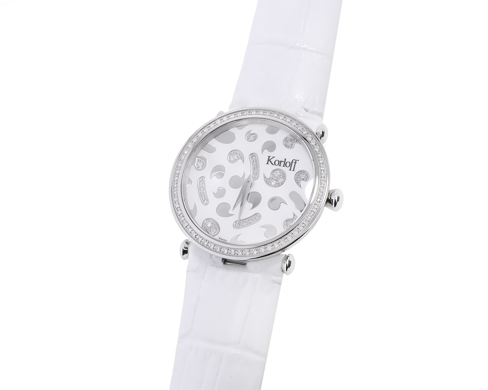 Оригинальные стальные часы с бриллиантами 0.42ct Korloff 020522/2