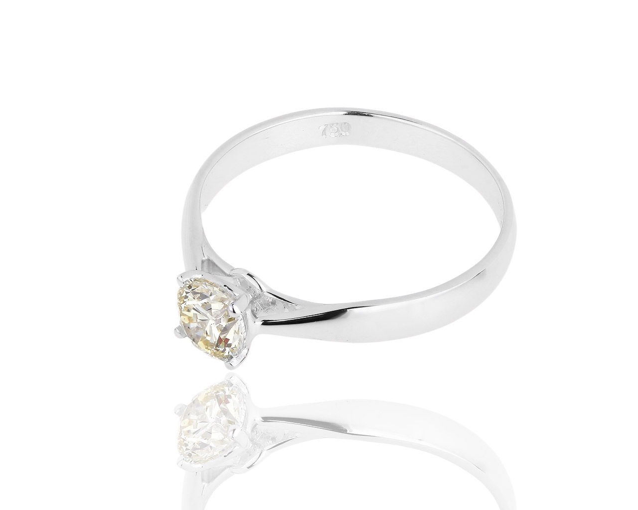 Помолвочное золотое кольцо с бриллиантом 0.58ct