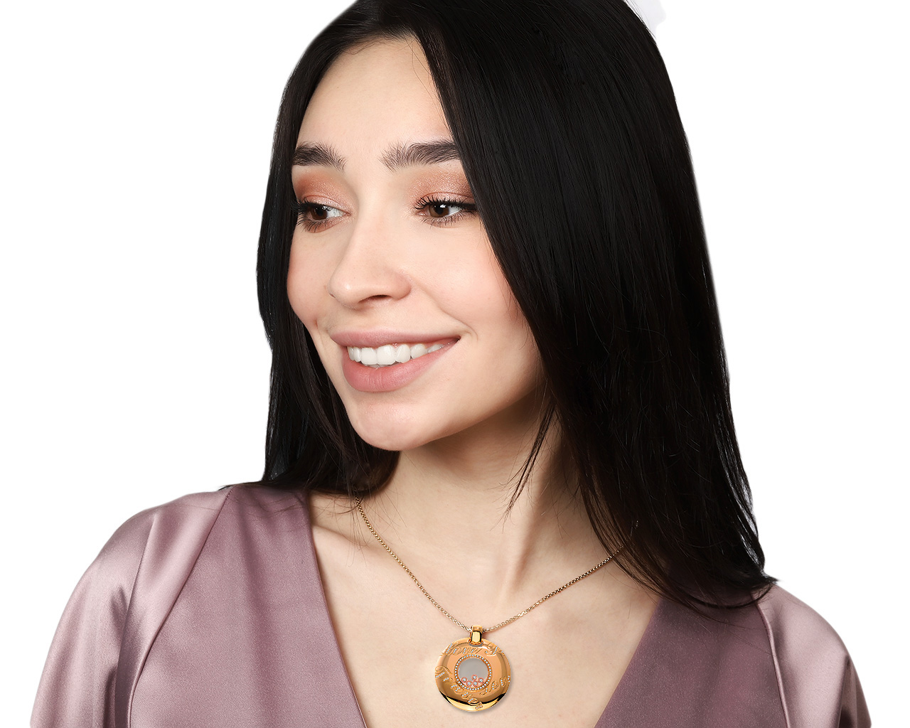 Шикарный золотой кулон с бриллиантами 1.16ct