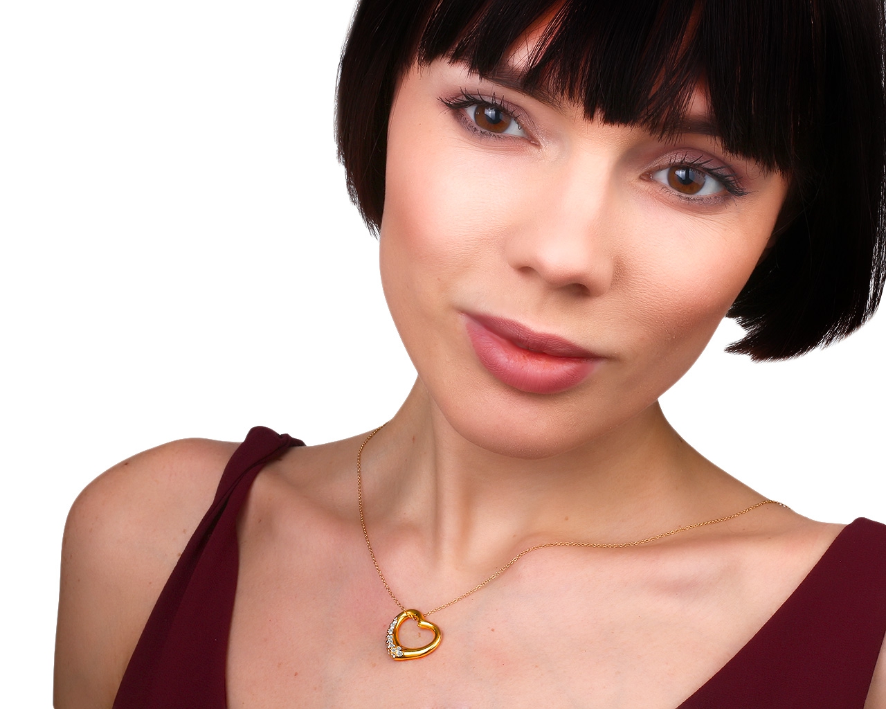 Золотая подвеска с бриллиантами 0.35ct Tiffany&Co