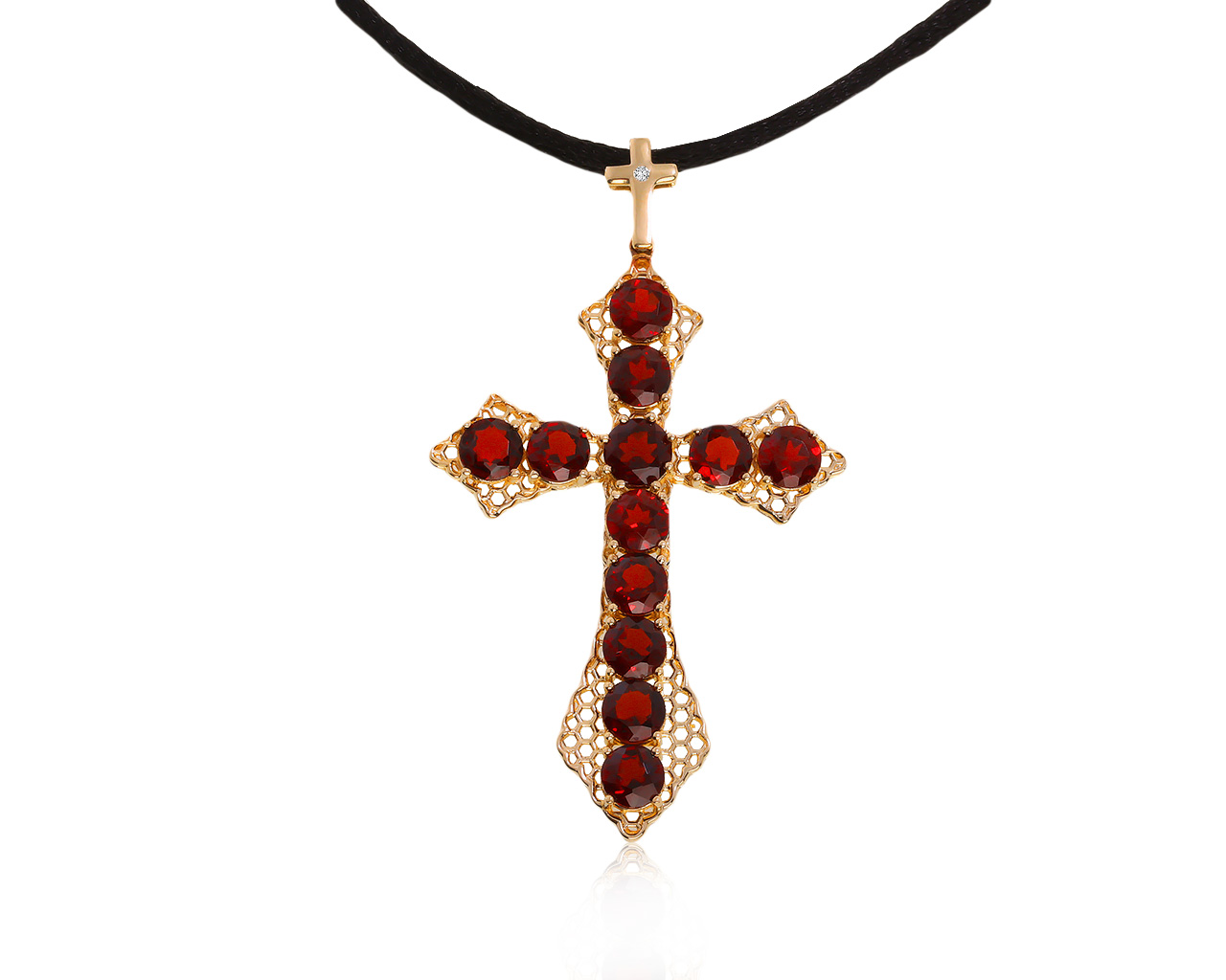 Изысканный золотой кулон с гранатами 7.27ct 240321/12